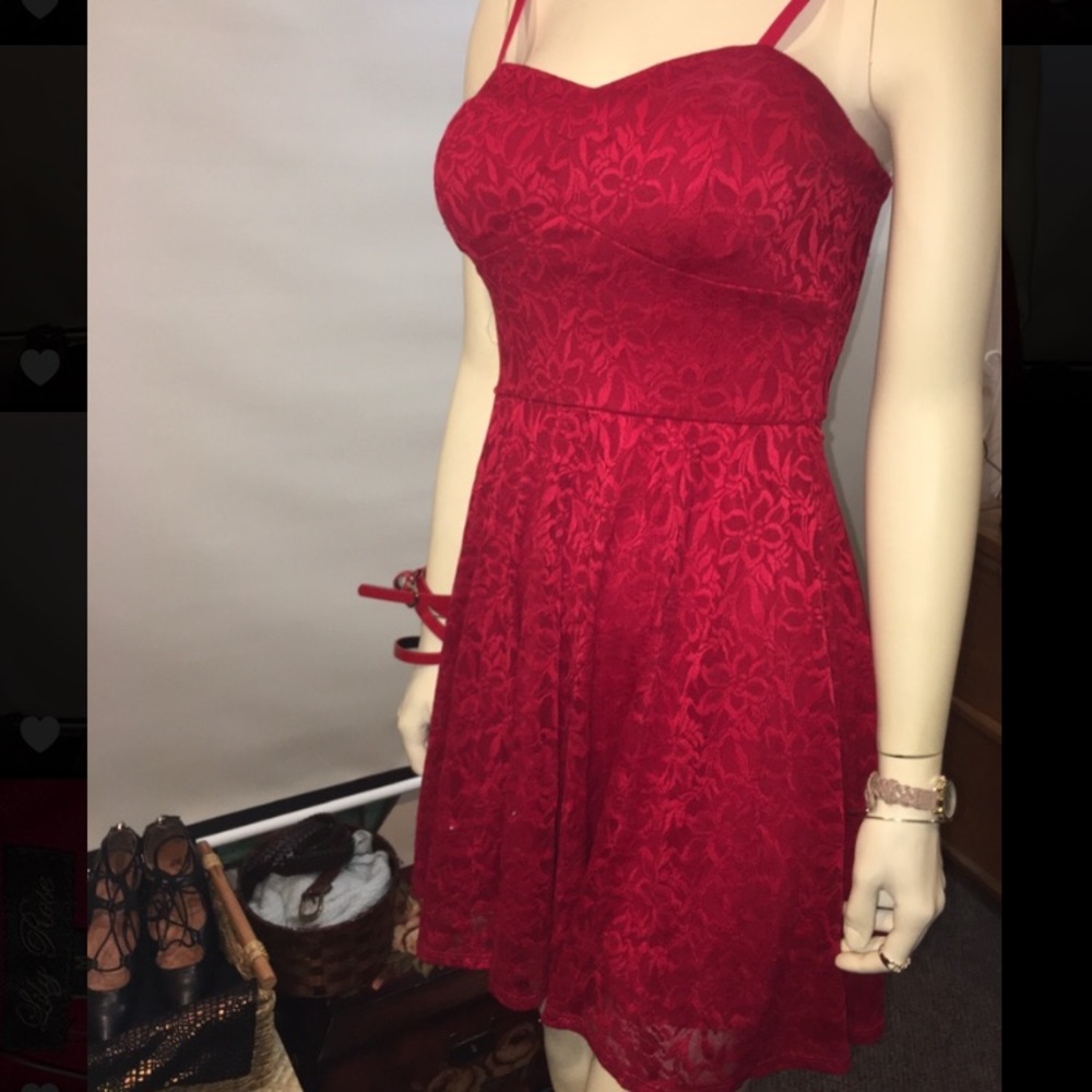 Sexy Red Lace Dress NWOT